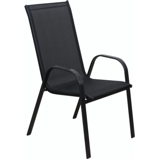 ROJAPLAST XT1012C fém kerti szék - fekete