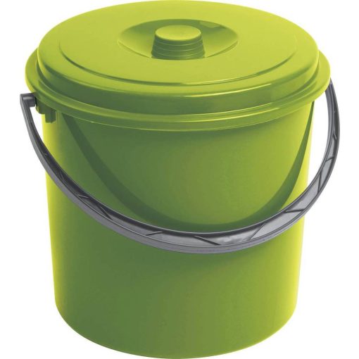 CURVER 16 literes műanyag háztartási vödör fedéllel - zöld