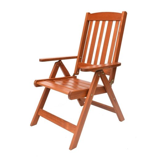 ROJAPLAST Luisa fenyőfából készült összecsukható, lakkozott kerti szék 