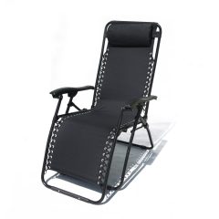   ROJAPLAST 2320 OXFORD fém összecsukható kerti/kemping/napozó szék - fekete