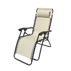   ROJAPLAST 2320 OXFORD fém összecsukható kerti/kemping/napozó szék - bézs 