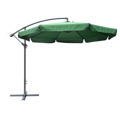   ROJAPLAST EXCLUSIVE függő napernyő hajtókarral, zöld - ø 300 cm - vízálló 