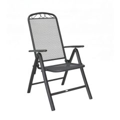 ROJAPLAST ZWMC-38 fém összecsukható kerti szék - fekete