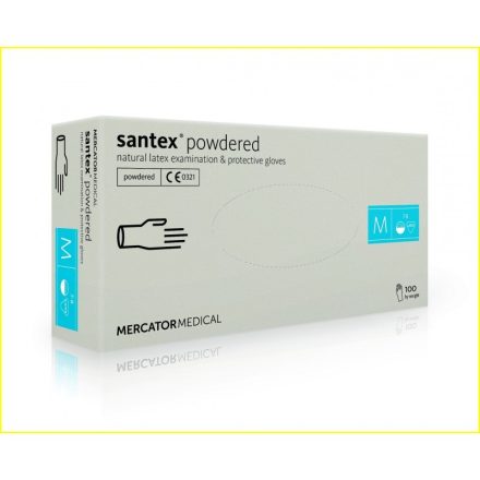 Gumikesztyű Santex latex kesztyű /100db