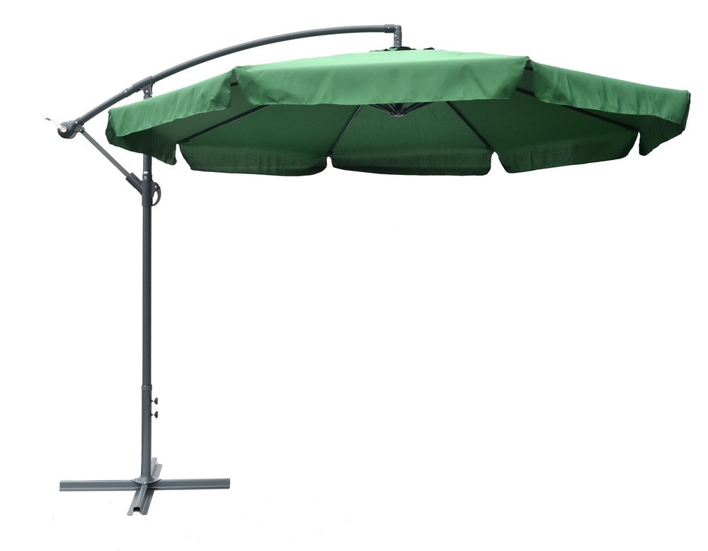 ROJAPLAST EXCLUSIVE függő napernyő hajtókarral, zöld - ø 300 cm 