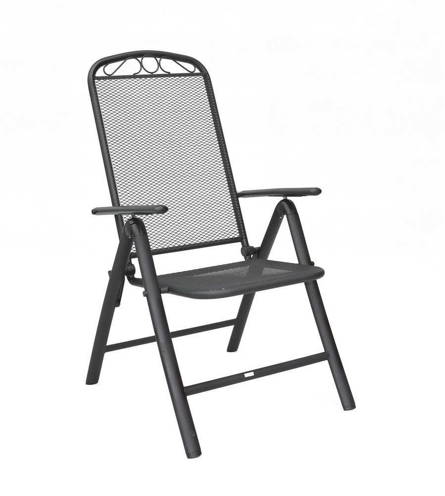 ROJAPLAST ZWMC-38 fém összecsukható kerti szék - fekete