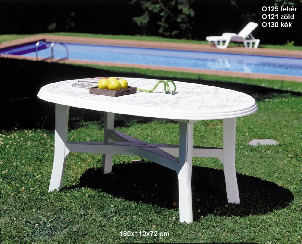 Műanyag kerti asztal, Danubio 165*110*72 cm