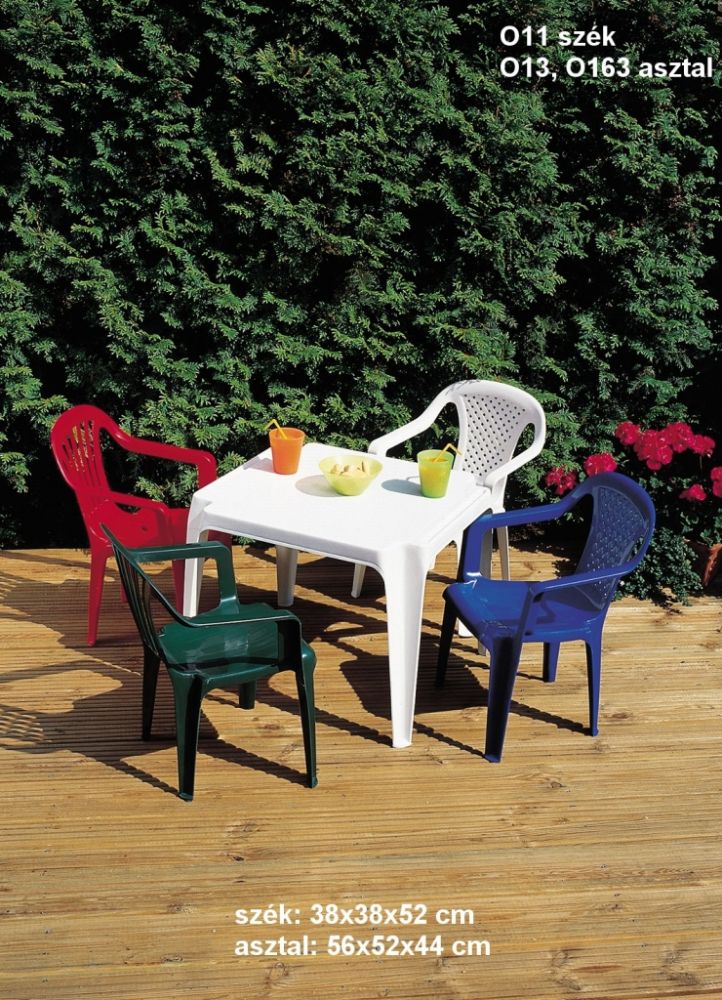 kerti műanyag szék, műanyag szék, háttámlás kerti szék